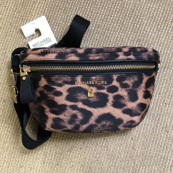 michael kors leopard fanny pack